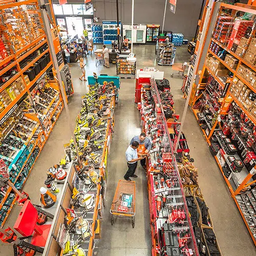 inside  home depot store