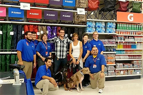 dog in academy sports store