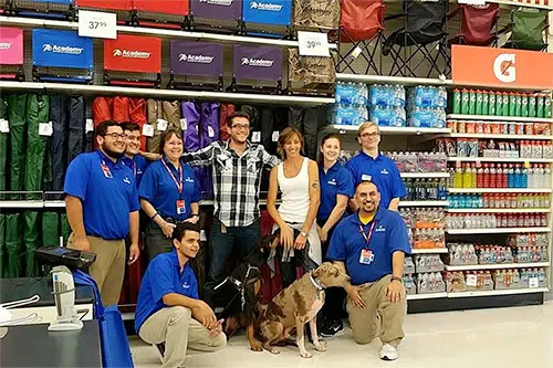 dog in academy sports store