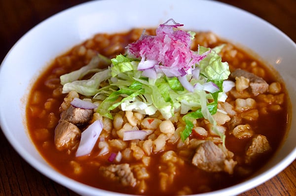 bowl of pozole