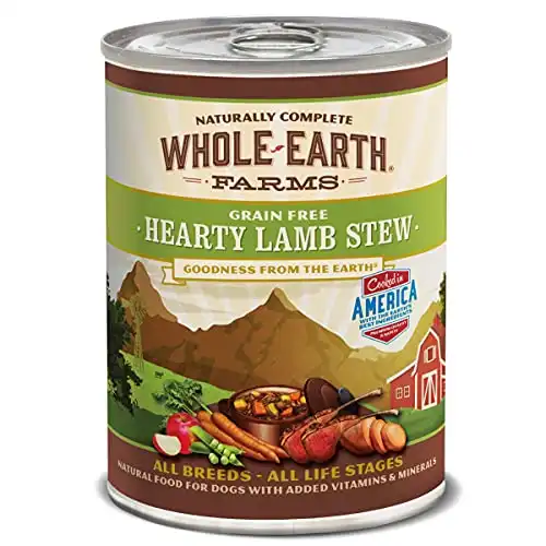 Whole Earth Farms Grain Free Hearty Lamb Stew Wet Dog Food - (12) 12.7 oz. Cans
